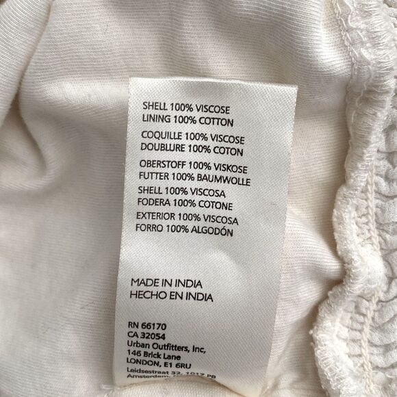 Anthropologie White Crop Sheer Blouse sz S Balloon Sleeve Romantic Feminine NWOT - Picture 9 of 13